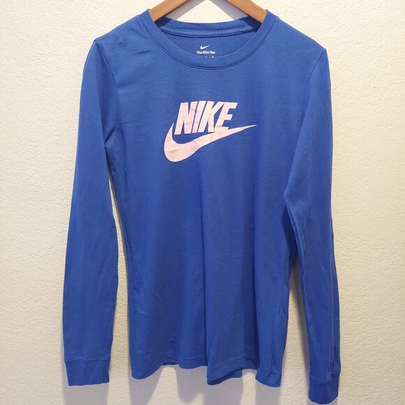 Nike Long Sleeve Shirt Blue Size Small - Picture 2 of 6
